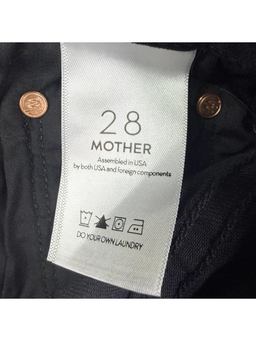 Mother The Looker Not Guilty Black Jeans Sz 28 x 27 Slim Ankle Stretch - Picture 3 of 15